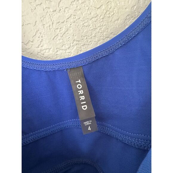 Torrid Wireless Long Length Scoop Dress With Brief Blue Size 4X - Picture 10 of 12